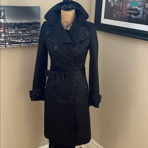 Burberry Patent Leather Trim Coat